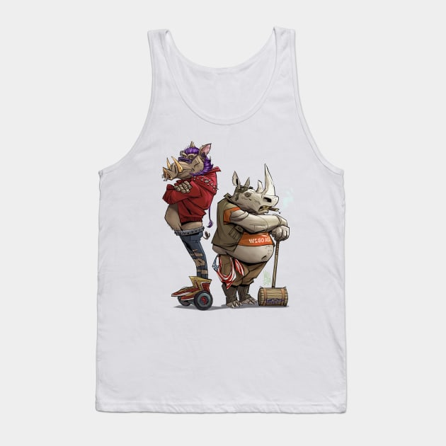 TMNT Bebop and Rocksteady Tank Top by markodjeska